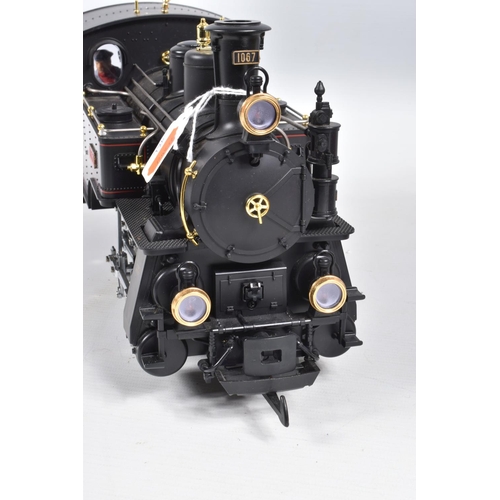 268 - A BOXED LGB G GAUGE 0-6-0T LOCOMOTIVE, 'Lynn' No.1067 in Ballenberg-Zahnrad black livery (20471), ap... 