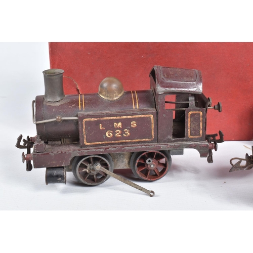 270 - A BOXED HORNBY O GAUGE NO.501 LOCOMOTIVE, No.5600, L.M.S. maroon livery (sans serif version), missin... 