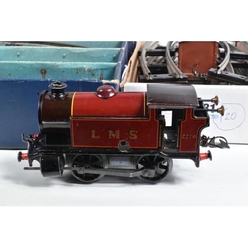 281 - A BOXED HORNBY O GAUGE No.201 TANK GOOD SET, comprising No.101 tank locomotive No.2270, L.M.S. maroo... 