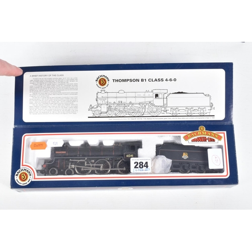 284 - TWO BOXED BACHMANN OO GAUGE LOCOMOTIVES, B1 class 'Viscount Ridley' No.61241, B.R. black livery (31-... 