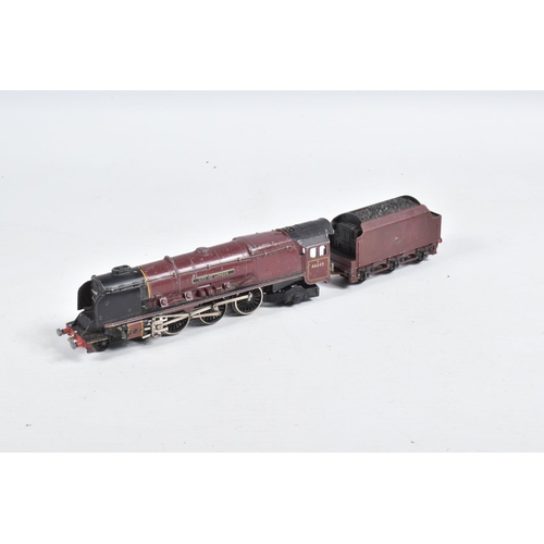 286 - AN UNBOXED HORNBY DUBLO DUCHESS CLASS LOCOMOTIVE AND TENDER, 'City of London' No.46245, B.R. maroon ... 