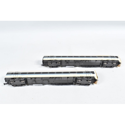 288 - TWO UNBOXED AND ASSORTED BACHMANN OO GAUGE D.M.U. SETS, class 166 'Network Express Turbo' 3 car set,... 