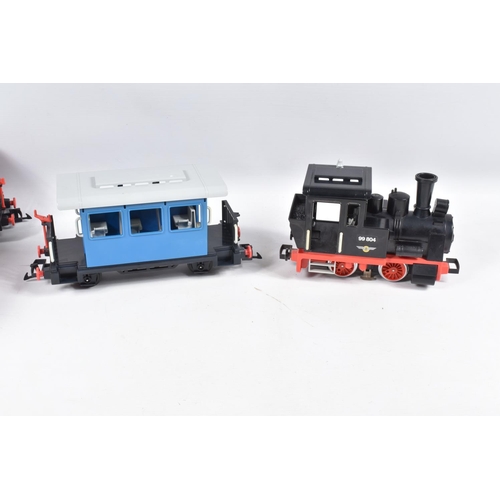 306 - A QUANTITY OF UNBOXED AND ASSORTED PLAYMOBIL G SCALE MODEL RAILWAY ITEMS, to include electric 0-4-0 ... 