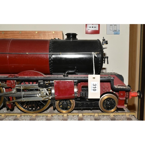 310 - A 3.5 INCH GAUGE LIVE STEAM MODEL OF THE PRINCESS CLASS LOCOMOTIVE AND TENDER, 'The Princess Royal' ... 