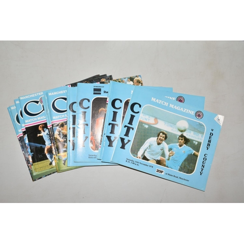 321 - A COLLECTION OF MANCHESTER CITY FOOTBALL CLUB PROGRAMMES, APPROXIMATELY 150, OVER VARIOUS DECADES FR... 