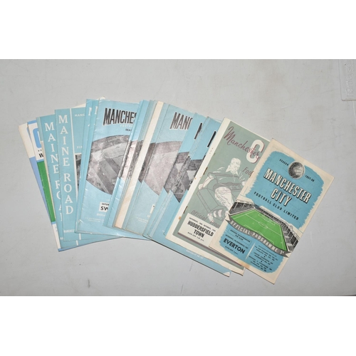 321 - A COLLECTION OF MANCHESTER CITY FOOTBALL CLUB PROGRAMMES, APPROXIMATELY 150, OVER VARIOUS DECADES FR... 