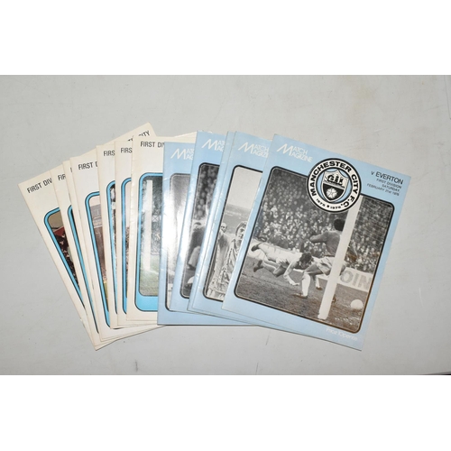 321 - A COLLECTION OF MANCHESTER CITY FOOTBALL CLUB PROGRAMMES, APPROXIMATELY 150, OVER VARIOUS DECADES FR... 