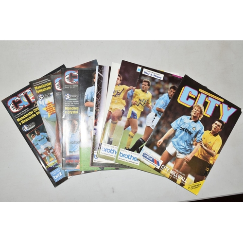 321 - A COLLECTION OF MANCHESTER CITY FOOTBALL CLUB PROGRAMMES, APPROXIMATELY 150, OVER VARIOUS DECADES FR... 