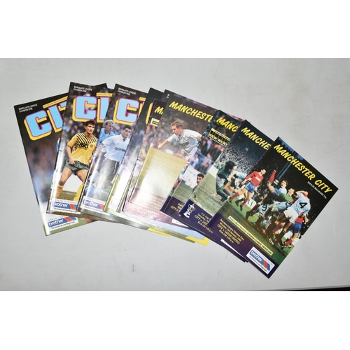 321 - A COLLECTION OF MANCHESTER CITY FOOTBALL CLUB PROGRAMMES, APPROXIMATELY 150, OVER VARIOUS DECADES FR... 