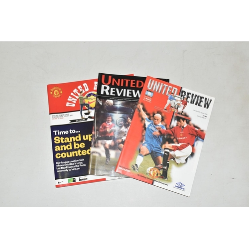 322 - A COLLECTION OF MANCHESTER UNITED FOOTBALL CLUB  PROGRAMMES, APPROXIMATELY 150, OVER VARIOUS DECADES... 