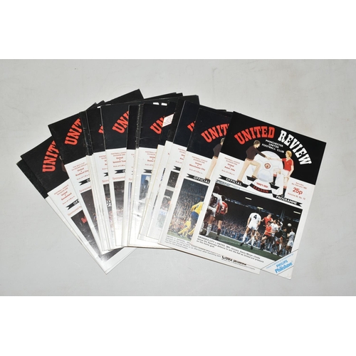 322 - A COLLECTION OF MANCHESTER UNITED FOOTBALL CLUB  PROGRAMMES, APPROXIMATELY 150, OVER VARIOUS DECADES... 