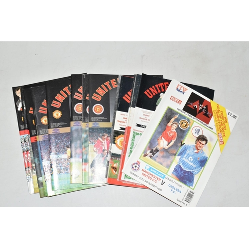 322 - A COLLECTION OF MANCHESTER UNITED FOOTBALL CLUB  PROGRAMMES, APPROXIMATELY 150, OVER VARIOUS DECADES... 