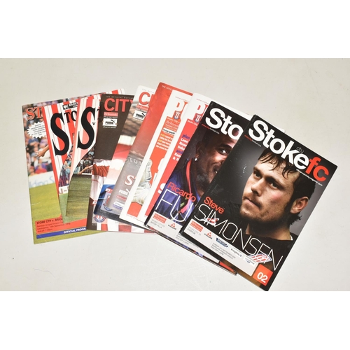 327 - A COLLECTION OF STOKE CITY FOOTBALL CLUB PROGRAMMES, APPROXIMATELY 200 TWENTY FIRST CENTURY,  includ... 