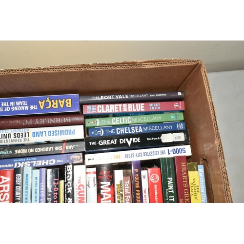 330 - TWO BOXES OF FOOTBALL INTEREST HARDBACK AND PAPERBACK BOOKS, approximately seventy-three titles cove... 