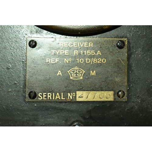 360 - A WWII AIR MINISTRY R1155A RADIO COMMUNICATION RECEIVER, plaque present signed receiver type R.1155.... 