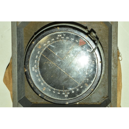 366 - TWO AIR MINISTRY COMPASSES IN THEIR FITTED CARRY BOXES, the first a Type P4A aircraft compass, numbe... 