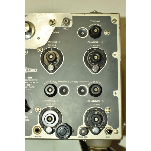 374 - A BENDIX RADIO TYPE TA-12 AIRCRAFT TRANSMITTER, serial C5294, stated weight 34lbs 4oz, input voltage... 