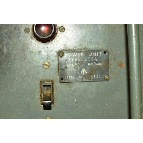 377 - A MILITARY R1392J RECEIVER RADIO, numbered 5820-99-953-7424, serial number EKCS 4294, dials move as ... 