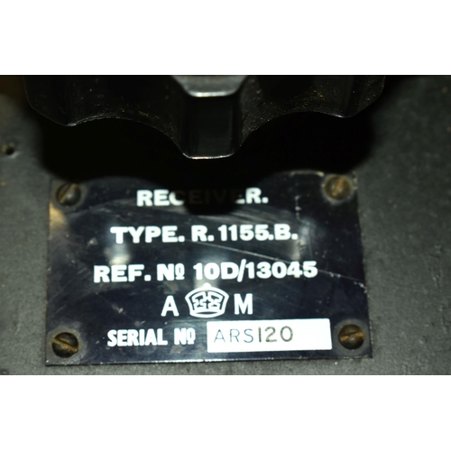 383 - TWO AF AIR MINISTRY RECEIVERS, the first a type R1155A, ref. 10D/820 serial number 3059, dial window... 