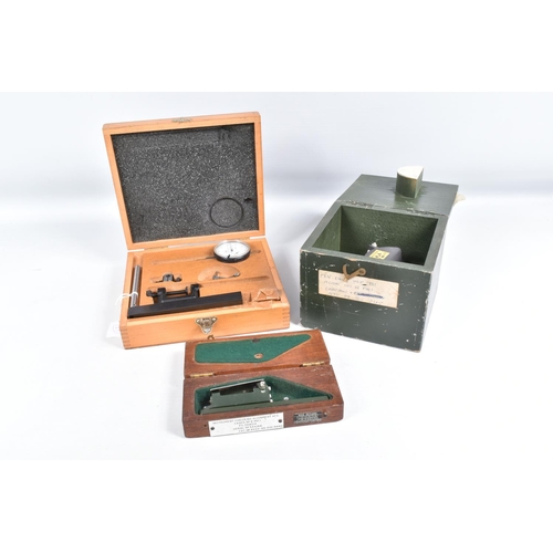 395 - THREE CASED MILITARY PRECISION TOOLS, to include a wooden boxed A.F.V. no. 6 Mk1 FV 568514, serial n... 