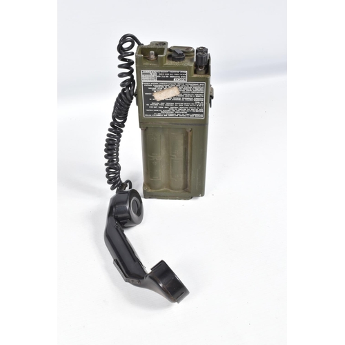 397 - THREE ROYAL MILITARY FIELD TELEPHONES IN CANVAS BAGS, these are British made, they are all PTC404 ac... 