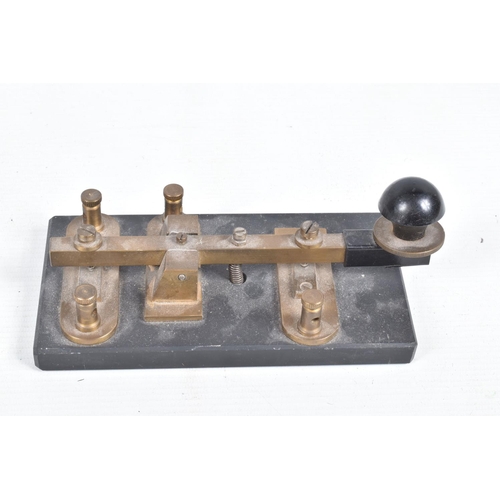 404 - SIX MORSE CODE TRANSMITTERS, the first an Air Ministry Bakelite key morse type D, ref no.10F/7373, n... 