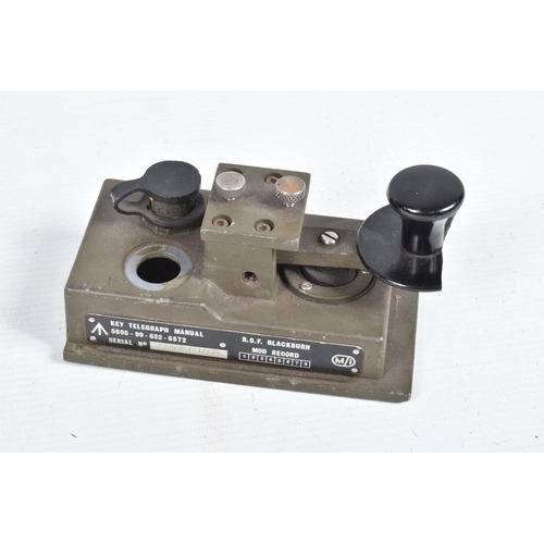 404 - SIX MORSE CODE TRANSMITTERS, the first an Air Ministry Bakelite key morse type D, ref no.10F/7373, n... 