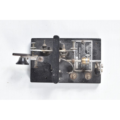 404 - SIX MORSE CODE TRANSMITTERS, the first an Air Ministry Bakelite key morse type D, ref no.10F/7373, n... 