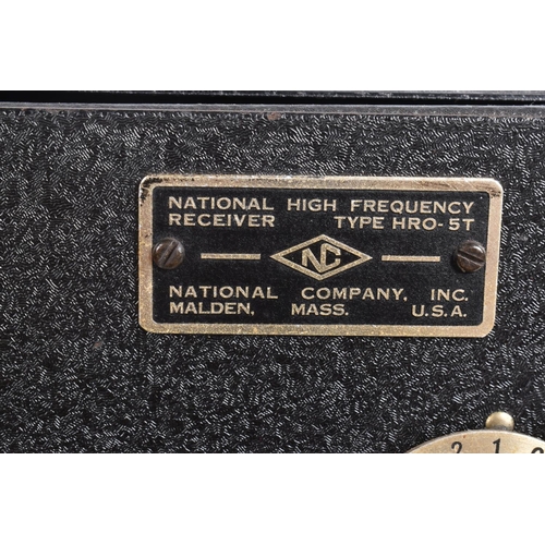 408 - A NATIONAL HIGH FREQUENCY RECEIVER, type HRO 5T, National Company Inc. Malden, Mass, USA, all dials ... 