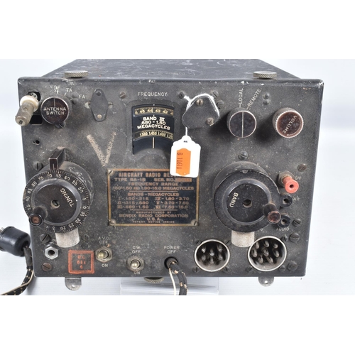 410 - AN AIR MINISTRY BENDIX RADIO CORPORATION AIRCRAFT RADIO RECEIVER, type RA1B, serial no. S 4211, all ... 