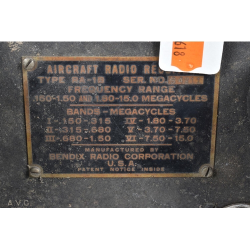 410 - AN AIR MINISTRY BENDIX RADIO CORPORATION AIRCRAFT RADIO RECEIVER, type RA1B, serial no. S 4211, all ... 