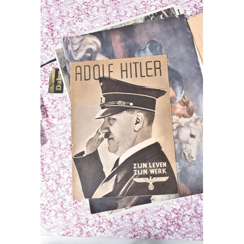 417 - A LARGE FOLDER CONTAINING A QUANTITY OF GERMAN POSTERS, magazines and newspapers, this includes edit... 