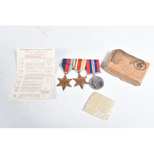 418 - A SET OF WWII MEDALS AND ORIGINAL PAY BOOK AND RELEASE BOOK, connected to Stanley Murden from Birmin... 