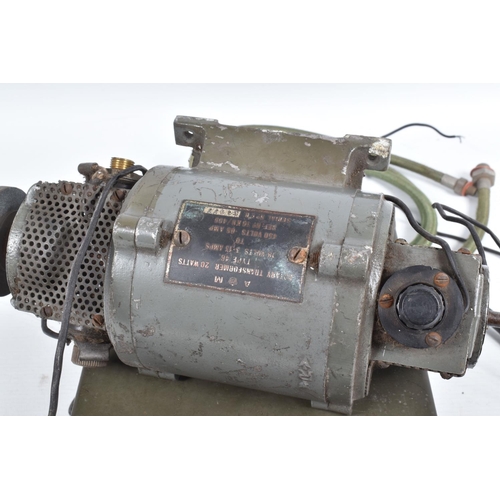 420 - A QUANTITY OF VARIOUS MILITARY RELATED ELECTRIC EQUIPTMENT, this lot includes a small electric motor... 