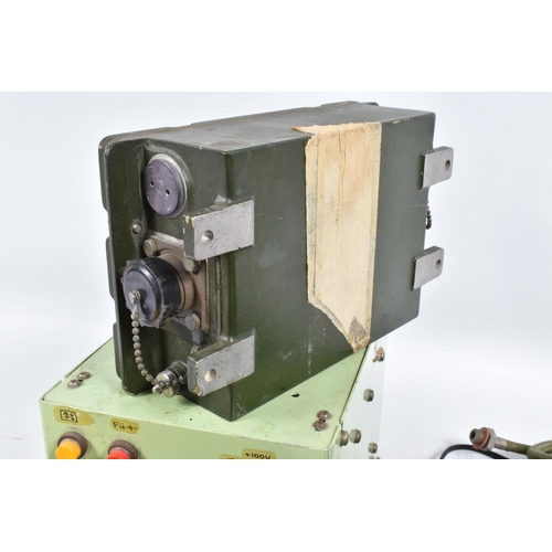 420 - A QUANTITY OF VARIOUS MILITARY RELATED ELECTRIC EQUIPTMENT, this lot includes a small electric motor... 