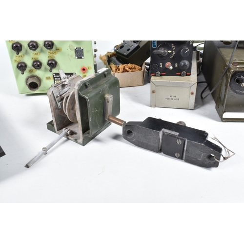 420 - A QUANTITY OF VARIOUS MILITARY RELATED ELECTRIC EQUIPTMENT, this lot includes a small electric motor... 