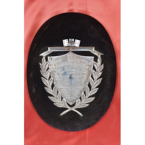 421 - EARLY 20TH CENTURY BRITISH LEGION INTEREST: - A LATE 20TH CENTURY DISPLAY CASE CONTAINING TEN OVAL V... 