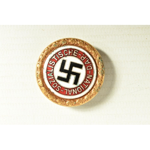 426 - A MIXED COLLECTION OF GERMAN PIN BADGES, to include a Waffen SS Viking ship pin, a gold NSDAP member... 