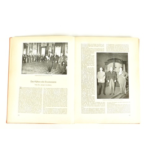 430 - A BOUND HARDBACK BOOK TITLED PICTURES OF THE LIFE OF THE FUHRER, in German the title is Adolf Hitler... 