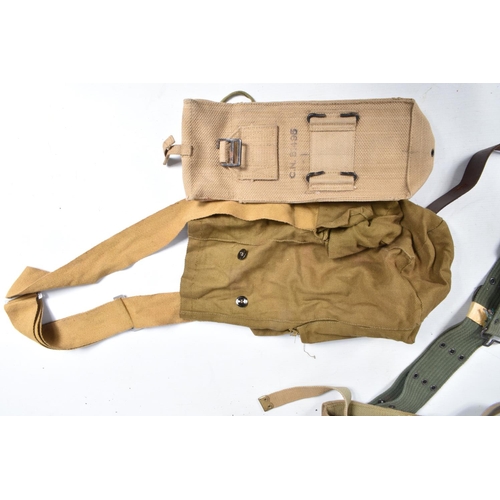 463 - A LARGE ASSORTMENT OF MILITARIA, to include hats, uniform, prints, posters, this lot includes a fema... 