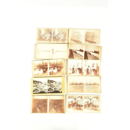 314 - STEREOSCOPIC CARDS:- A BOX OF CONTAINING APPROXIMATELY SEVENTY CARDS OF BRITISH SOCIAL HISTORY AND T... 