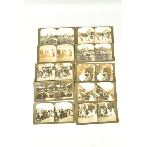 316 - STEREOSCOPIC CARDS, a collection of approximately one hundred and seventy-nine stereoscopic cards by... 