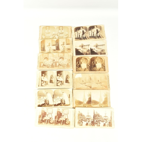 320 - STEREOSCOPIC CARDS, a collection of approximately one hundred and seventy-two stereoscopic cards, in... 