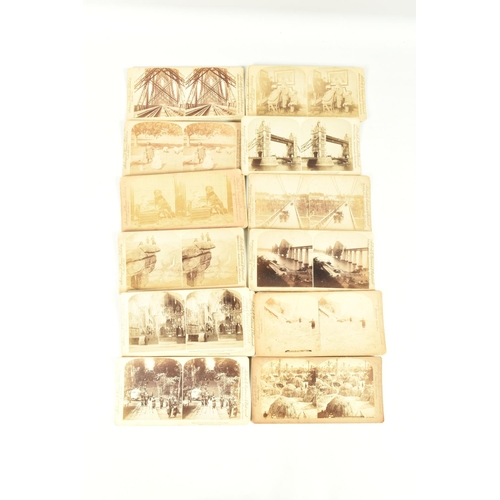 320 - STEREOSCOPIC CARDS, a collection of approximately one hundred and seventy-two stereoscopic cards, in... 