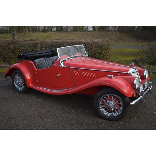 1001 - A 1954 MG TF VINTAGE SPORTS ROADSTER, THAT'S FULLY RESTORED in red, first registered January 2013 wi... 