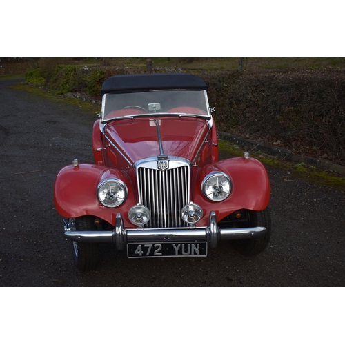 1001 - A 1954 MG TF VINTAGE SPORTS ROADSTER, THAT'S FULLY RESTORED in red, first registered January 2013 wi... 