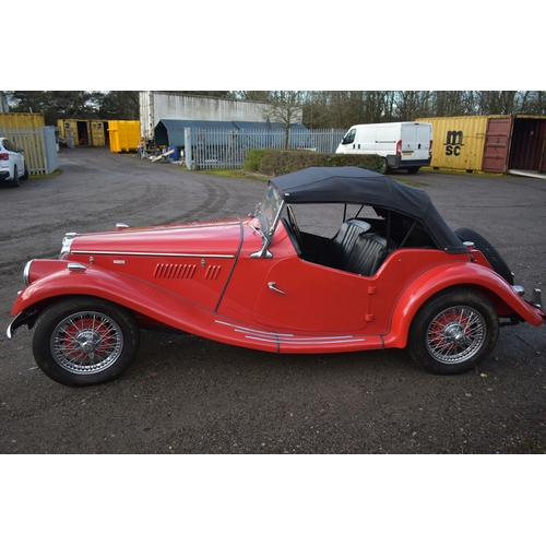 1001 - A 1954 MG TF VINTAGE SPORTS ROADSTER, THAT'S FULLY RESTORED in red, first registered January 2013 wi... 