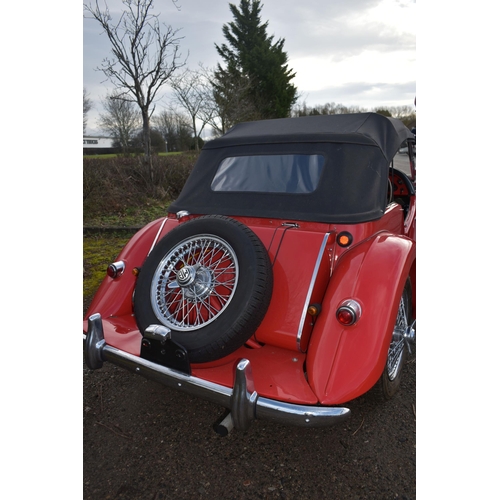 1001 - A 1954 MG TF VINTAGE SPORTS ROADSTER, THAT'S FULLY RESTORED in red, first registered January 2013 wi... 