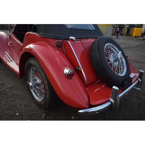 1001 - A 1954 MG TF VINTAGE SPORTS ROADSTER, THAT'S FULLY RESTORED in red, first registered January 2013 wi... 