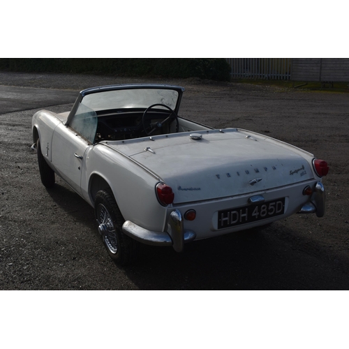 1002 - A 1966 TRIUMPH SPITFIRE 4 Mk2 SPORTS CAR REBUILD PROJECT in white, first registered April 1966 with ... 